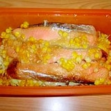 シリコンスチーマーで鮭のチャンチャン焼き